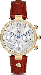 Hislon Date Queen Diamonds QT144G-09KS Deri Kordon Kırmızı Kadın Kol Saati