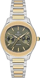 Hislon Date Queen QT148T-15SG Altın-Yeşil Kadın Kol Saati
