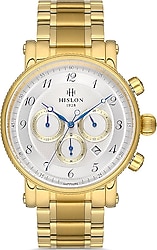 Hislon Masterwork MS102G-02SG Çelik Kordon Altın Erkek Kol Saati