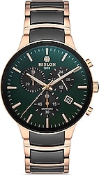 Hislon Masterwork MS110T-15SR Rose Gold-Yeşil Erkek Kol Saati