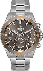 Hislon Masterwork MS138V-04SN Gümüş-Kahverengi Erkek Kol Saati