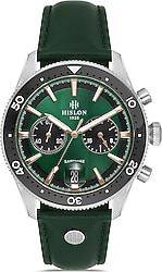 Hislon Masterwork MS154T-15YR Deri Kordon Yeşil Erkek Kol Saati