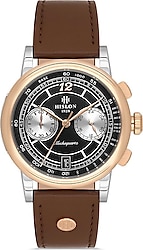 Hislon Masterwork MS164T-04KR Deri Kordon Kahverengi-Rose Gold Erkek Kol Saati