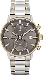 Hislon Masterwork MS200T-05SG Çelik Kordon Altın-Gri Erkek Kol Saati