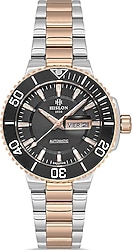 Hislon Solid Queen QD137T-04SR Rose Gold-Siyah Kadın Kol Saati