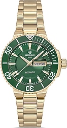 Hislon Solid Queen QD137T-15SG Altın-Yeşil Kadın Kol Saati