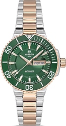 Hislon Solid Queen QD137T-15SR Rose Gold-Yeşil Kadın Kol Saati