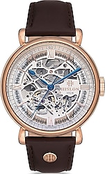 Hislon Solid SD100R-16KR Deri Kordon Kahverengi-Rose Gold Erkek Kol Saati
