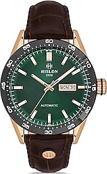 Hislon Solid SD107T-15BR Deri Kordon Yeşil Erkek Kol Saati