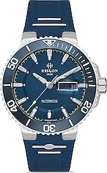 Hislon Solid SD137T-11MN Silikon Kordon Lacivert-Gümüş Erkek Kol Saati