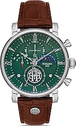 Hislon Timeless TM105S-15KS Kahverengi-Yeşil Erkek Kol Saati