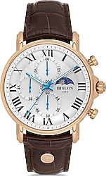Hislon Timeless TM112R-02KR Deri Kordon Kahverengi Erkek Kol Saati