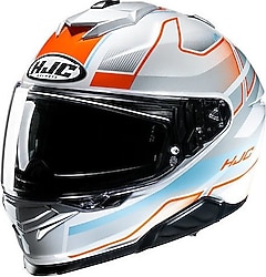 HJC i71 Iorix Gri Turuncu Full Face Motor Kaskı