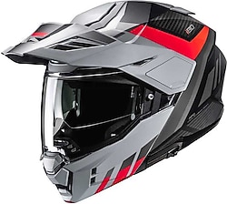 HJC i80 Imes Gri Kırmızı Çene Açılır Motor Kaskı