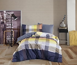 Hobby Virginia Lacivert Poplin Tek Kişilik Nevresim Takımı