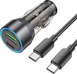 Hoco NZ12A 43 W Type-C Kablolu Hızlı Araç Şarj Aleti