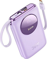 Hoco Q19 Mor 10000 mAh Hızlı Şarj Powerbank