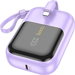 Hoco Q20 Mor 10000 mAh Hızlı Şarj Powerbank