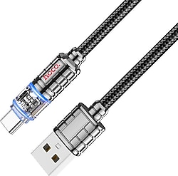 Hoco U122 Lantern 1.2 m USB To Type-C Hızlı Şarj Kablosu