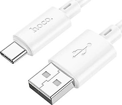Hoco X88 1 m Beyaz USB to Type-C Hızlı Şarj Kablosu