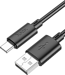 Hoco X88 1 m Siyah USB to Type-C Hızlı Şarj Kablosu
