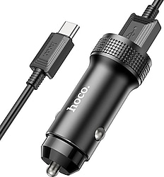 Hoco Z49 12 W USB to Type-C Kablolu Hızlı Araç Şarj Aleti