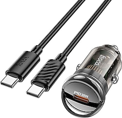 Hoco Z53A 30 W Type-C Kablolu Hızlı Araç Şarj Aleti