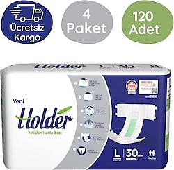 Holder Belbantlı Büyük Boy L 30'lu 4 Adet Hasta Bezi