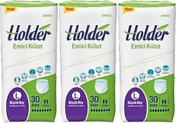 Holder Emici Külot Büyük Boy L 30'lu 3 Adet Hasta Bezi