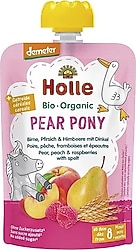 Holle Organik Pear Pony Buğday Armut Şeftali Ahududu Püresi 100 gr
