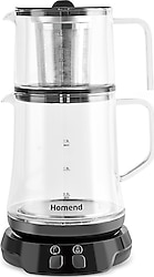 Homend Royaltea 1758H 2000 W Konuşan Siyah Cam Çay Makinesi