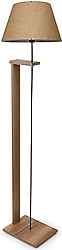 Homing AYD-3128 Pi Ahşap Gövdeli Jüt Kumaş Başlıklı Lambader
