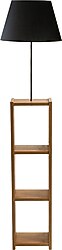 Homing AYD-3153 Dekoratif Raflı Siyah Konik Kumaş Lambader