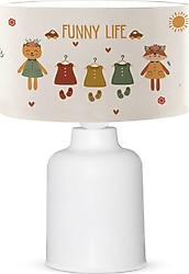 Homing AYD-3380 Funny Life Kumaş Başlıklı Abajur