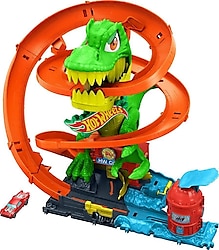 Hot Wheels T-Rex ve İtfaiye İstasyonu Oyun Seti JBM73