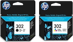 HP 302 X4D37AE Siyah + Renkli 2'li Kartuş
