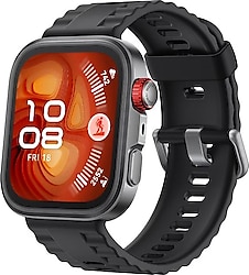 Huawei Watch Fit 4 Pro Siyah Kauçuk Kayış Akıllı Saat