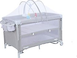 Huggy Napp 6 in 1 Gri Anne Yanı Park Yatak
