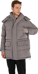 Hummel Akiraa 940230-9828 Kapüşonlu Gri Erkek Şişme Mont