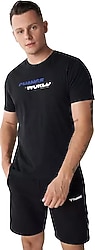 Hummel Divide 911794-2001 Siyah Kısa Kollu Bisiklet Yaka Erkek Tişört