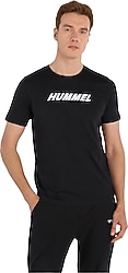 Hummel Elemental 911947-2001 Siyah Kısa Kollu Bisiklet Yaka Erkek Tişört