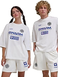 Hummel Gamba 227564 Kısa Kollu Bisiklet Yaka Oversize Tişört