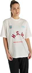 Hummel Nell 912147 Kısa Kollu Bisiklet Yaka Kadın Oversize Tişört