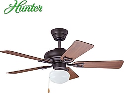Hunter Seville Çağdaş Bronz Aydınlatmalı Tavan Vantilatörü