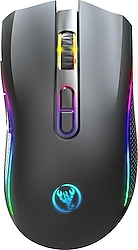 Hxsj T69 Siyah Şarjlı Optik Kablosuz Oyuncu Mouse