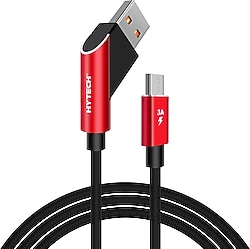 Hytech HY-X215 1 m 3A Micro USB Şarj Kablosu Siyah