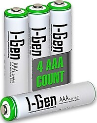 I-Gen Batteries 1.2 V 650 mAh 4'lü Şarjlı AAA İnce Kalem Pil