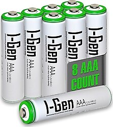 I-Gen Batteries 1.2 V 650 mAh 8'li Şarjlı AAA İnce Kalem Pil