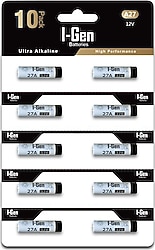 I-Gen A27 12V 10'lu Ultra Alkalin Pil
