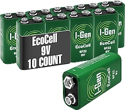 I-Gen 6F22 Ecocell Çinko Karbon 10'lu 9V Pil